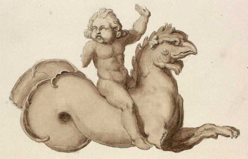 Image of a boy on a chimera