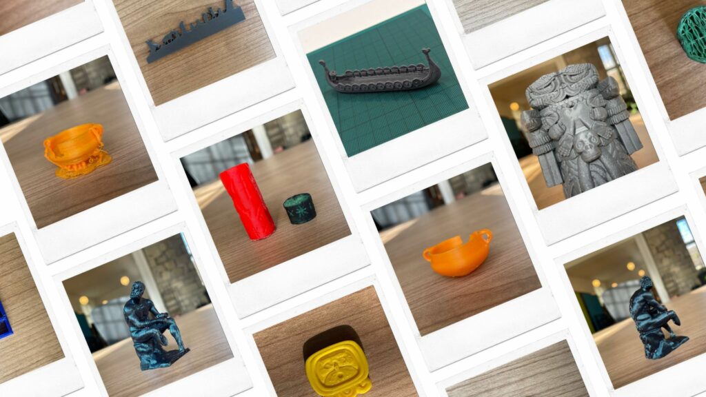 A picture of several 3d printed objects