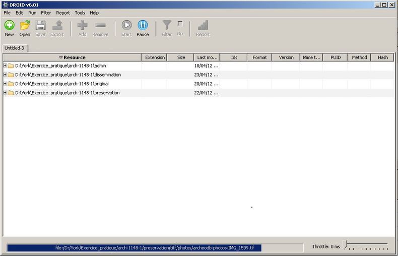screenshot of identification in progress