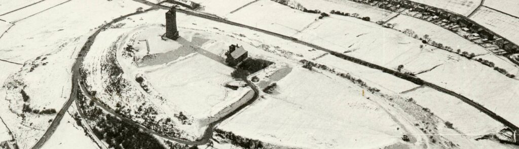 Snow covered Castle Hill situated in Almondbury, south of Huddersfield. Competition winning image.