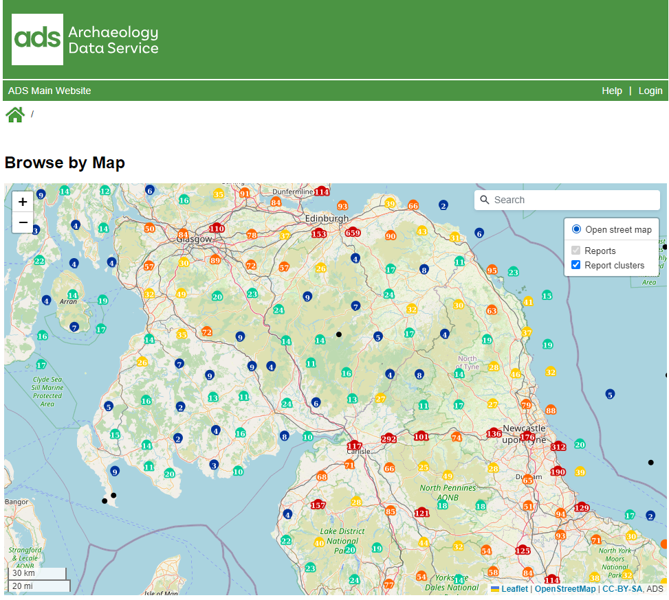 A screenshot of the upcoming map interface for the ADS library