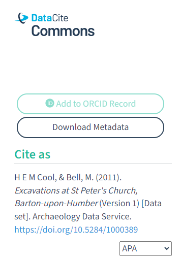 Example citation as displayed on DataCite Commons