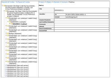 screenshot of project P:2011501 at radius level