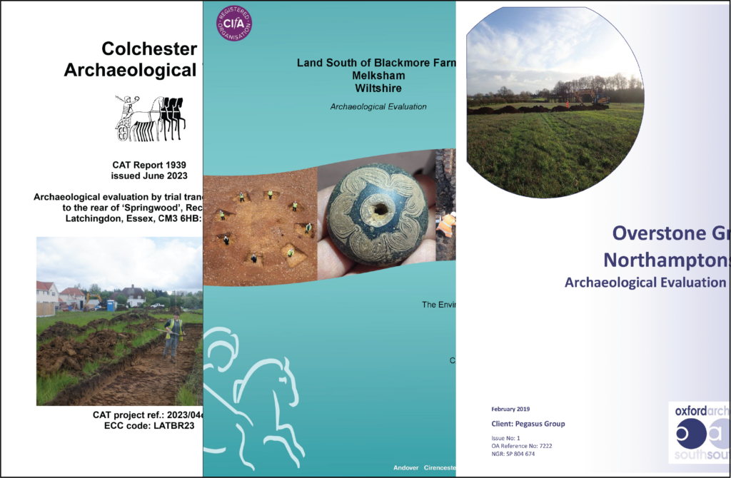 A picture of a montage of grey literature reports